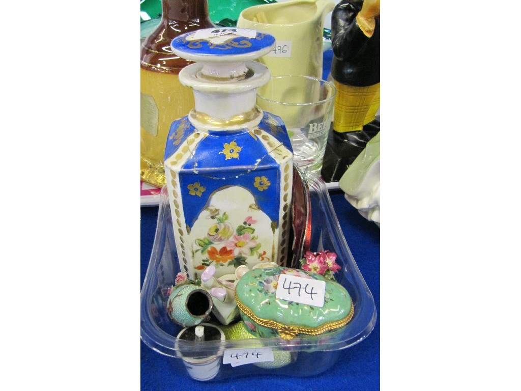 Appraisal: Lot comprising continental ceramic jar assorted enamelled items cloisonne etc