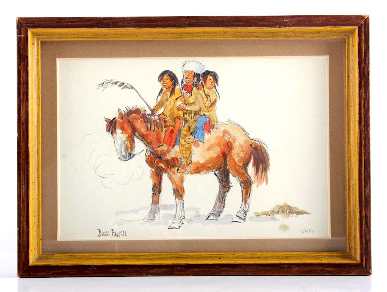 Appraisal: Original Dave Powell Framed Watercolor Painting This is an original