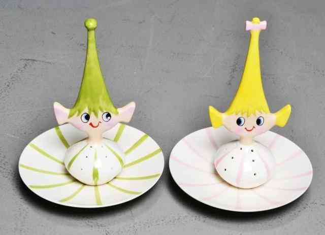 Appraisal: PC HOLT HOWARD PIXIE HORS D'OEUVRE PLATESWhimsical Pixieware to include