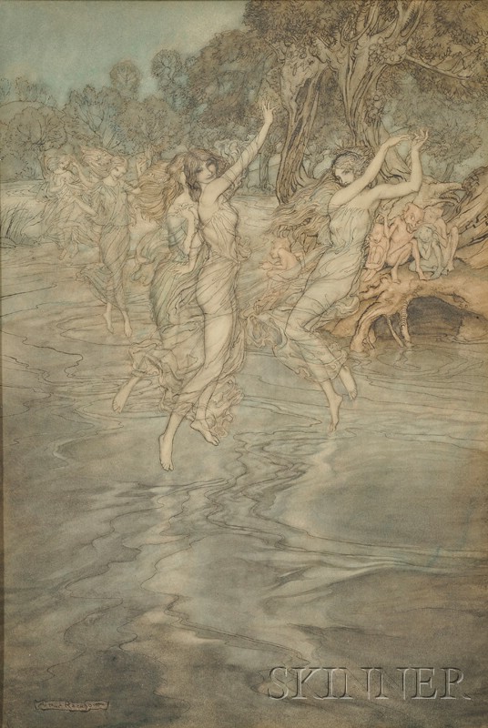 Appraisal: Arthur Rackham British - Original watercolor ink and pencil drawing