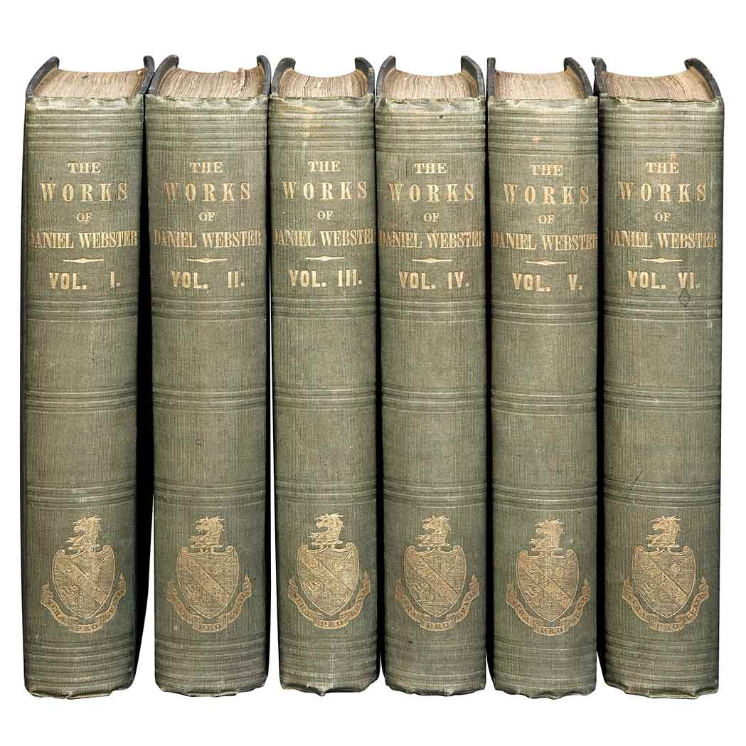 Appraisal: WEBSTER DANIEL The Works of Daniel Webster Boston Charles C