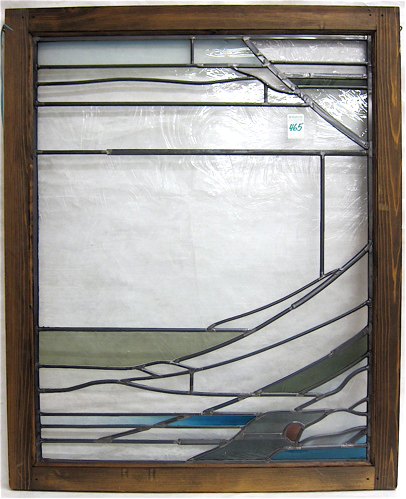 Appraisal: LEADED ART GLASS WINDOW Mark Eric Gulsrud Art Studio Tacoma