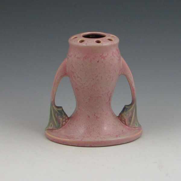 Appraisal: Roseville pink Tuscany - '' flower holder vase Unmarked Mint