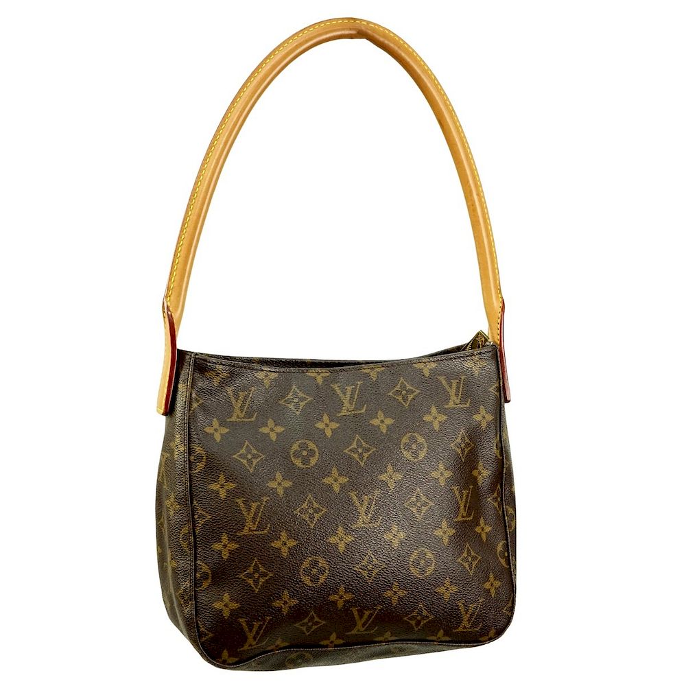 Appraisal: Louis Vuitton Brown Canvas Monogram Looping MM Louis Vuitton Brown