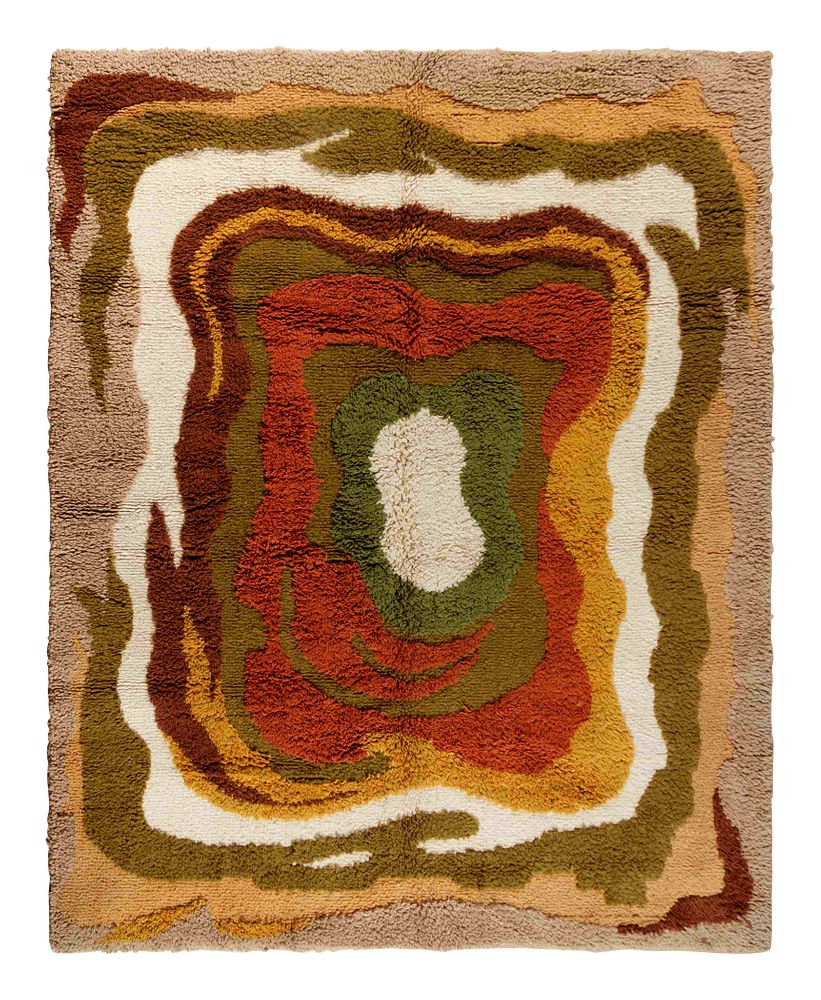 Appraisal: Modernist Mid th Century Pile Rug c Modernist Mid th