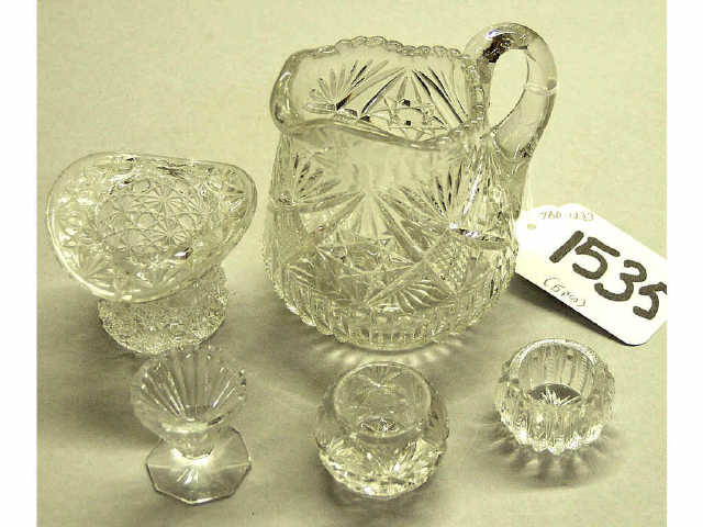 Appraisal: Collection of pieces of clear pressed glass including a small