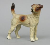 Appraisal: An Antique Terrier Door Stop A side standing profile of