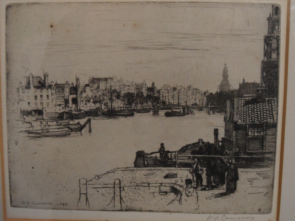 Appraisal: SIR DAVID YOUNG CAMERON Etching 'Amsterdam' signed and dated on