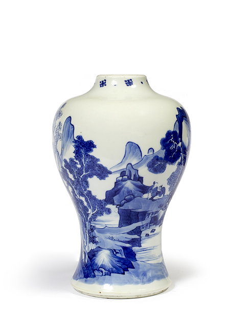 Appraisal: A Chinese Meiping blue and white porcelain vase th Centurywith