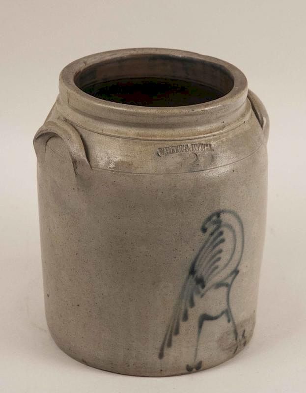 Appraisal: White's Utica Gal Stoneware Crock White's Utica American salt glazed