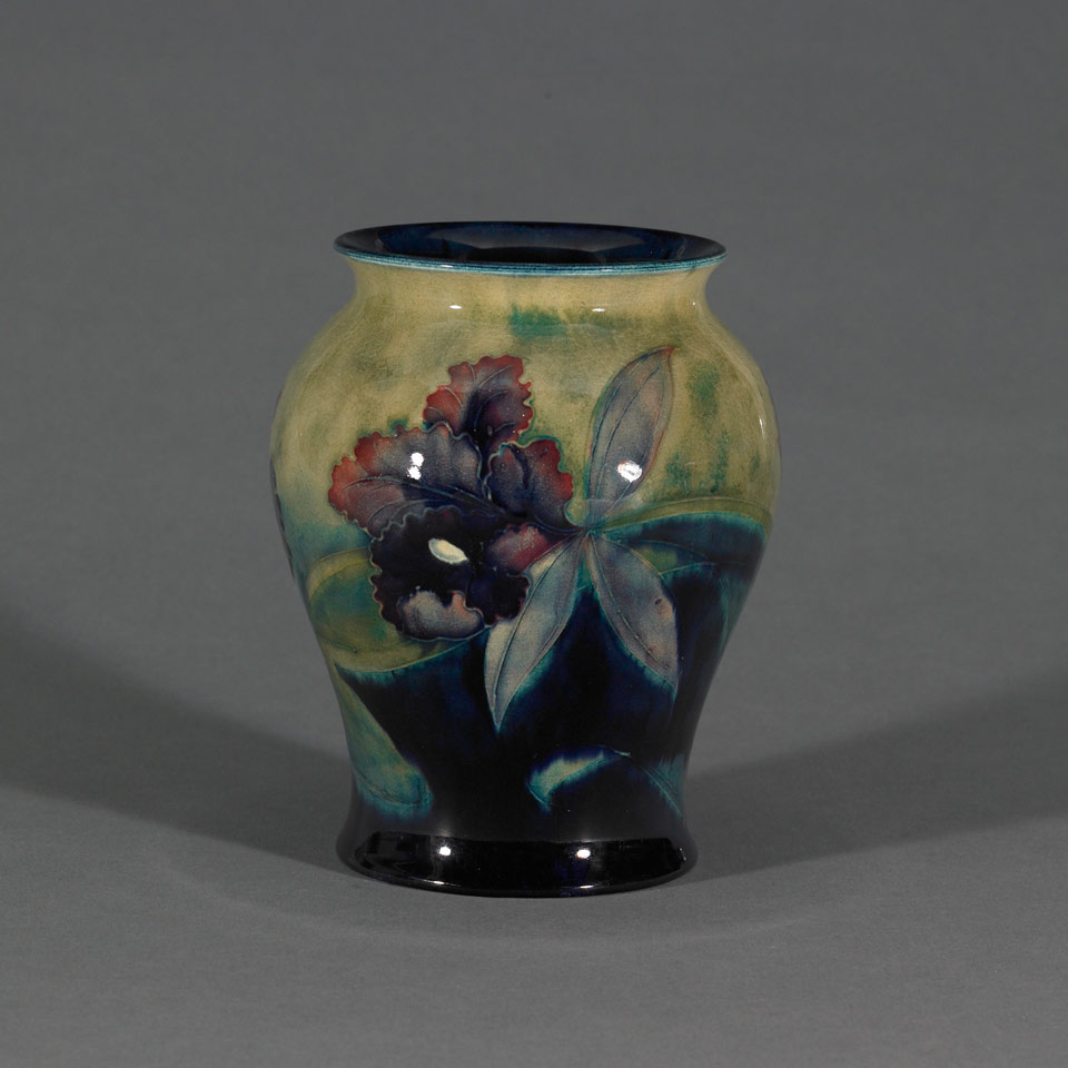 Appraisal: Moorcroft Orchid Vase c - impressed Burslem marks painted signature