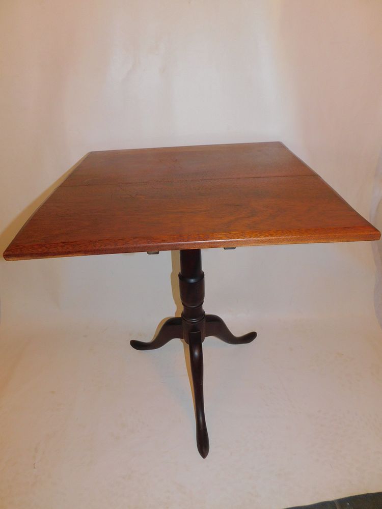 Appraisal: MANUEL SCHWARTZ MAHOGANY TABLE Bench made solid mahogany square top