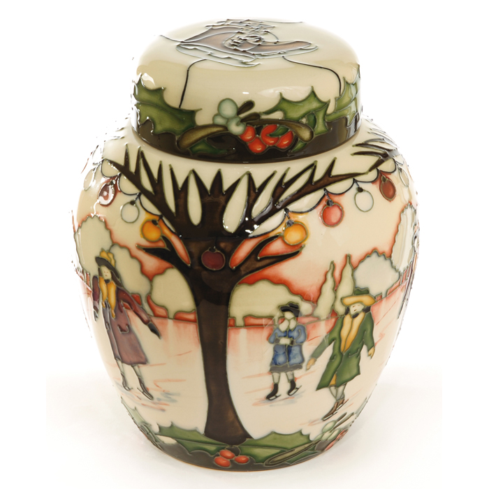 Appraisal: Moorcroft ginger jar skaters designer Paul Hilditch limited edition ''h