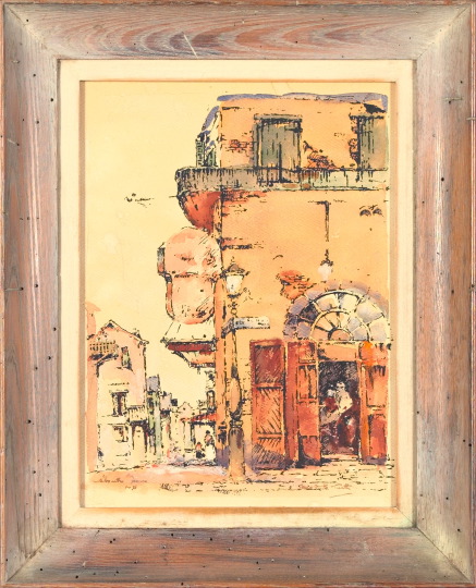 Appraisal: Arnold Turtle American New Orleans - Old Absinthe House watercolor