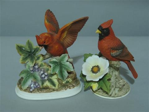 Appraisal: TWO GROUPS OF CARDINALS BY ANDREA Marked on the bases