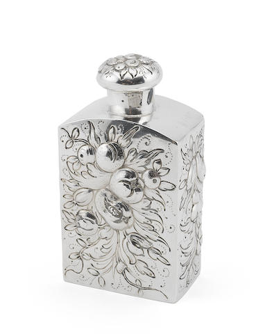 Appraisal: A Continental silver tea canister struck to the underside with