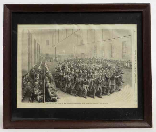 Appraisal: th c print titled ''New York State-The Shakers Of New