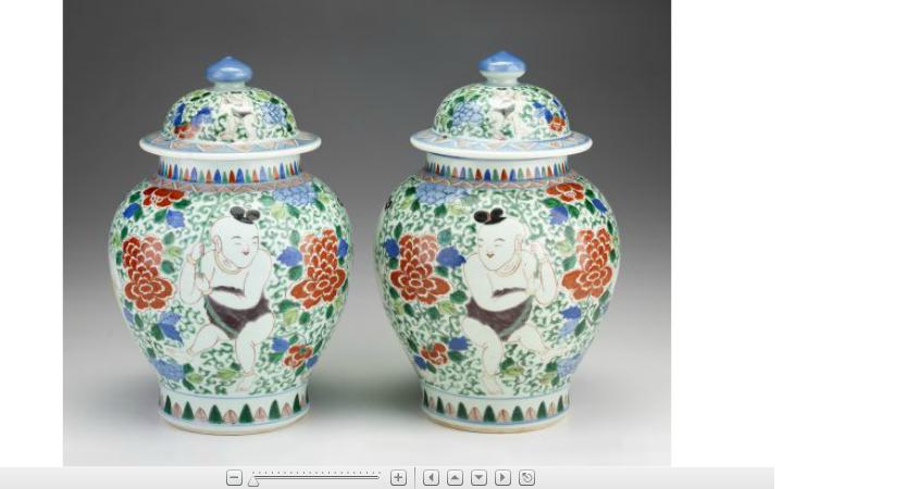 Appraisal: Pair of Chinese wucai enameled porcelain covered jars th century