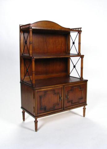 Appraisal: Designer Cabinet Etagere with three shelves two doors and cast