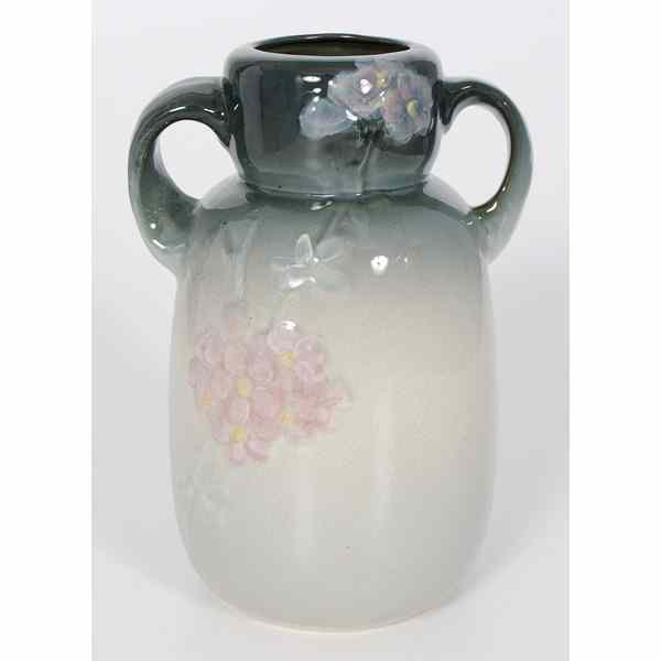 Appraisal: Weller Etna Vase American a Weller double handled vase with