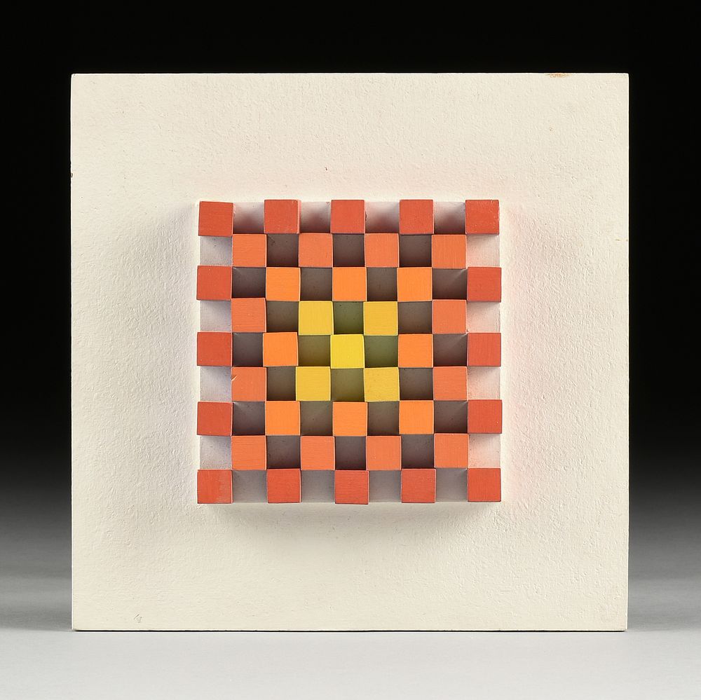 Appraisal: SIBYL EDWARDS Canadian b A CONSTRUCTIVIST OP ART SCULPTURE JUNE