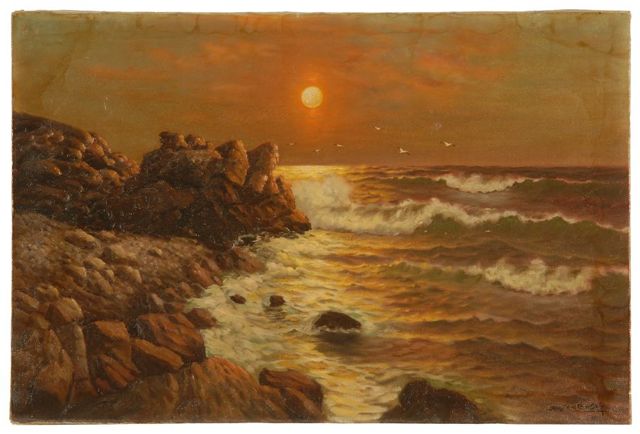 Appraisal: RICHARD DEY DE RIBCOWSKYAmerican - Luminous coastal scene Signed lower