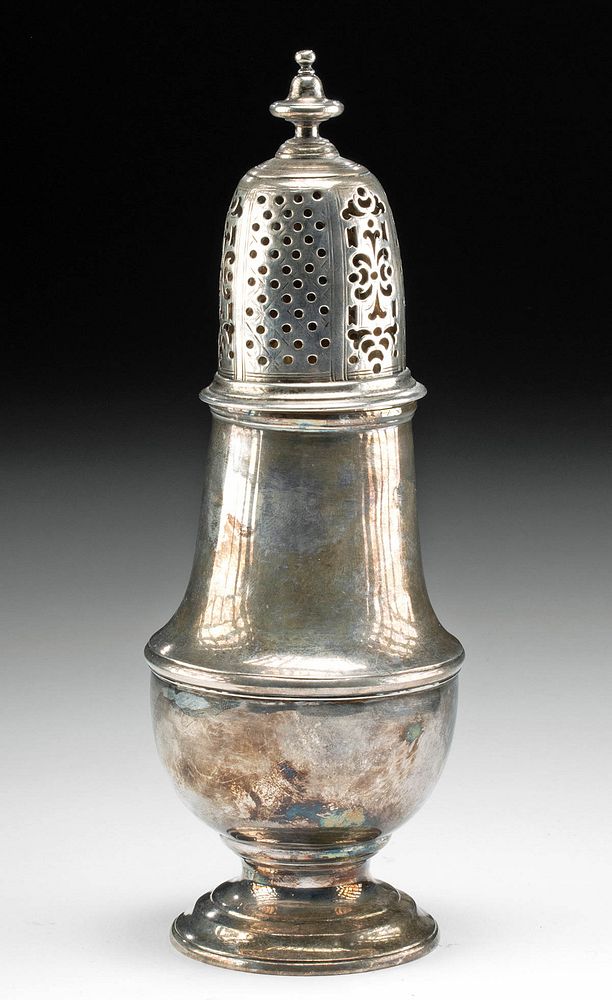 Appraisal: English John Newton Silver Sugar Caster ca Northwestern Europe England