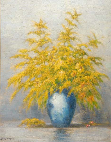 Appraisal: Gustave Wiegand American - Golden Rod Oil on canvas framed