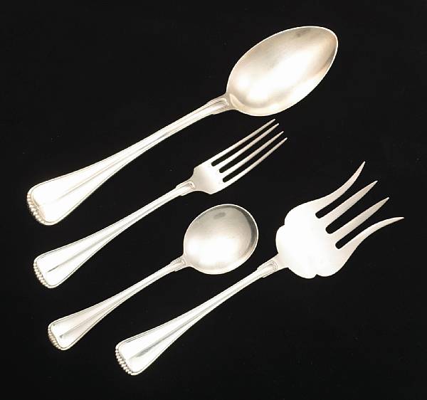 Appraisal: An Italian sterling flatware setBuccellati MilanMilano monogrammed on verso G