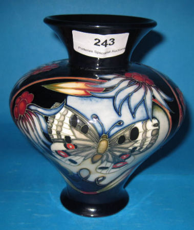 Appraisal: Moorcroft Vase decorated with Butterflies Height cm Dated