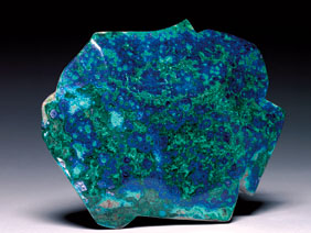 Appraisal: AZURITE MALACHITE POLISHED SLAB Zaire Africa This very fine polished