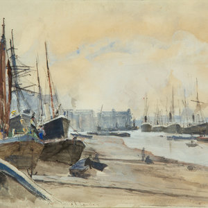 Appraisal: Charles James Lauder British - Low Tide The Thames at