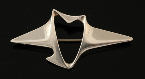 Appraisal: A silver brooch by Georg Jensen The sterling silver brooch