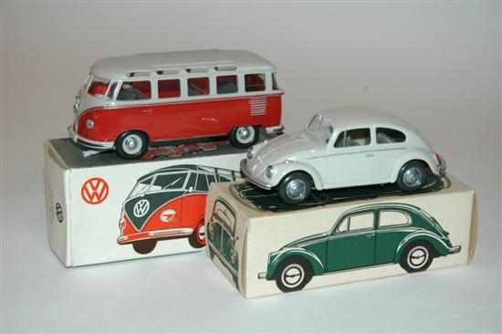 Appraisal: Two Wiking Plastic Volkswagens German scale including Volkswagen cream and