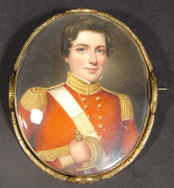 Appraisal: th Century oval portrait miniature onto ivory of a young