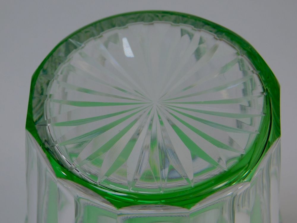 Appraisal: PC French St Louis Trianon Crystal Green Glass France th