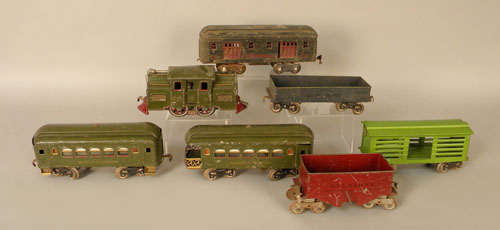 Appraisal: Seven piece Lionel standard gauge train set early th c