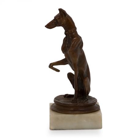 Appraisal: Bronze Figure of a Doberman Estimate -