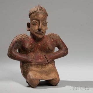 Appraisal: Jalisco Kneeling Female Figure c B C - A D