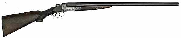 Appraisal: Ithaca E Double-Barrel Shotgun gauge barrels S N Engraved frame