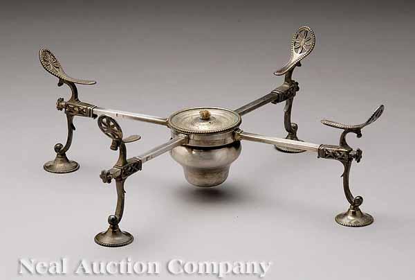 Appraisal: A George III Sterling Silver Dish Cross London - adjustable