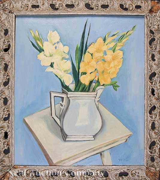 Appraisal: Crawford Gillis American Alabama - Still Life of Gladiolas oil