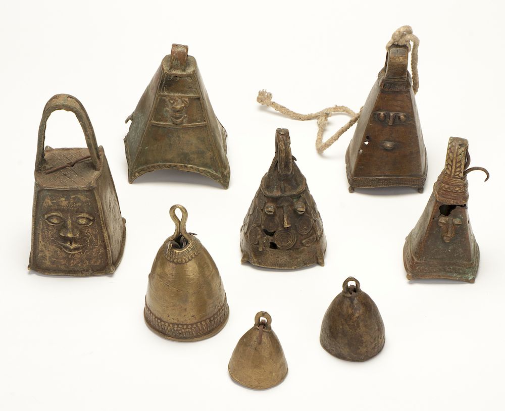 Appraisal: Group of African Yoruba Brass Bells Group of African Yoruba