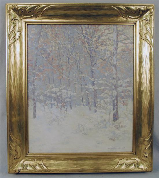 Appraisal: ALFRED JANSSON American - FIRST SNOW oil on canvas signed