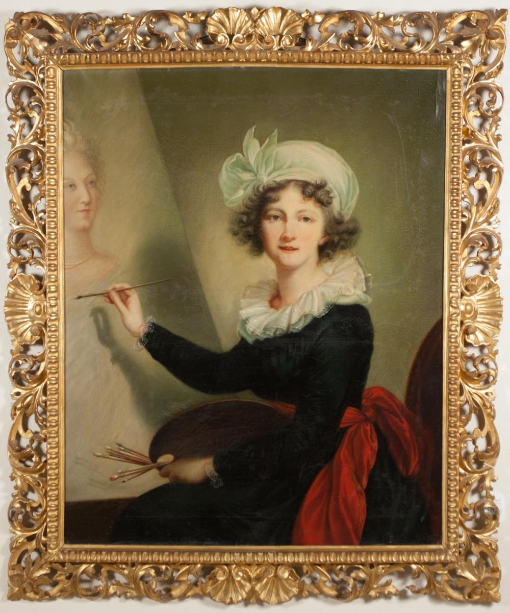 Appraisal: OIL ON CANVAS PORTRAIT OF ELISABETH VIGEE LE BRUN France