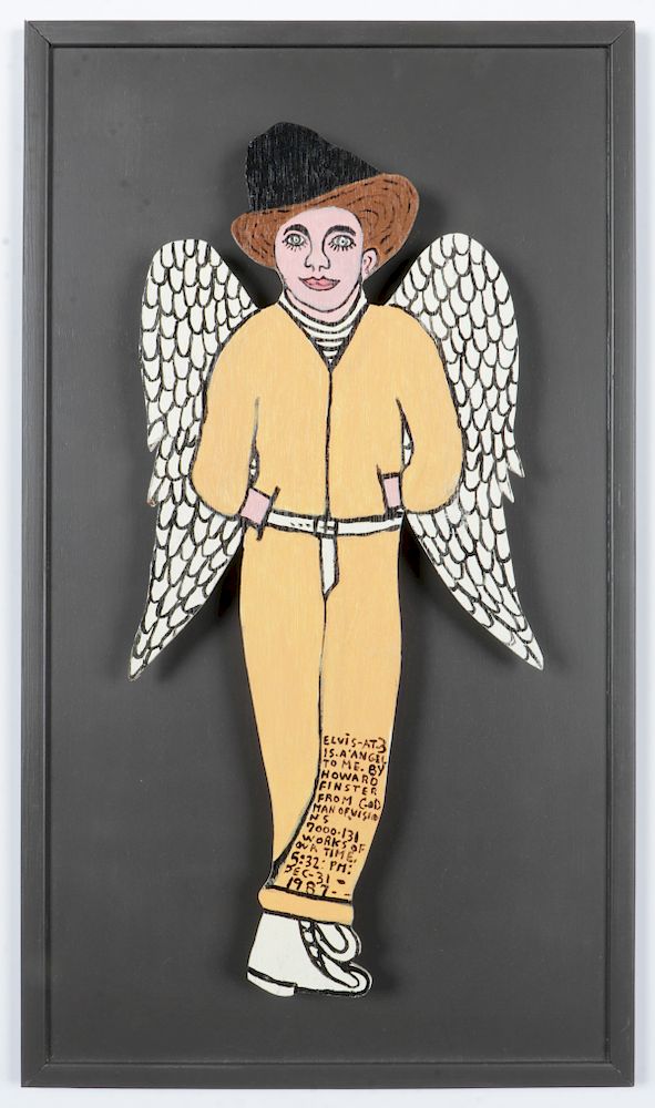 Appraisal: Howard Finster - Elvis at is an Angel to Me