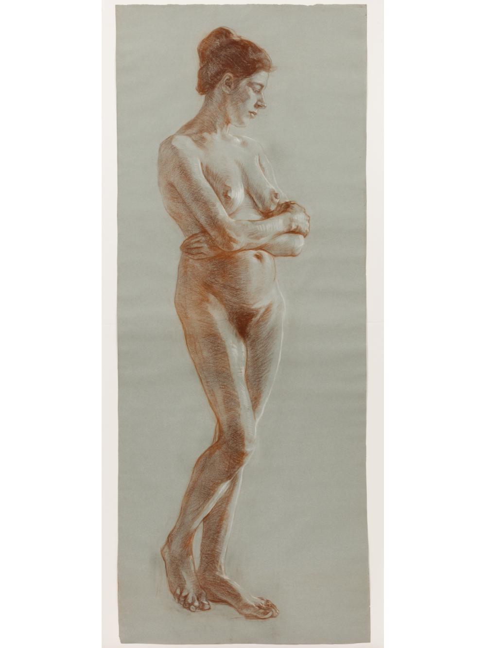 Appraisal: Victoria M rs German - Female Nude chalk on paper