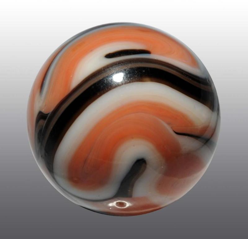 Appraisal: Christensen Agate Flame Marble Description Original surface Salmon base with