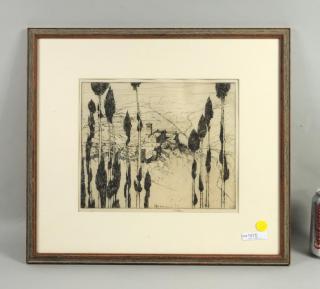 Appraisal: Ernest David Roth Assisi Etching Signed Ernest David Roth American