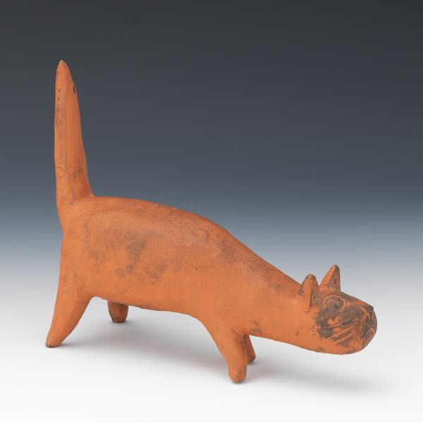 Appraisal: LEZA SULLIVAN MCVEY AMERICAN x x Ceramic cat sculpture in